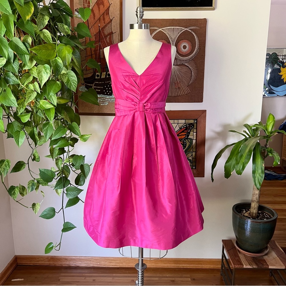 Banana Republic MAD MEN Pink Taffeta 50s Party Dress, Size 4